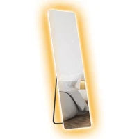 Specchio a Figura Intera LED, Controllo Touch, Senza Cornice, 40 x 150 cm, Trasparente