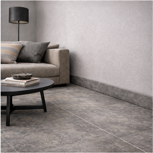 Battiscopa gres porcellanato 120x6 cm london grey s.agostino rettificato effetto pietra r11 opaco