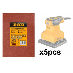 Levigatrice palmare a filo 240 w 5 fogli carta abrasiva + spazzole ricambio