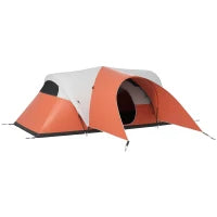 Tenda da Campeggio 5-6 Posti con Portico, Impermeabile 3000mm con Borsa di Trasporto, Arancione