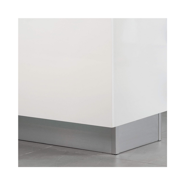 Zoccolo Per Cucina Battiscopa Set Da 2 Pezzi Da 2 Metri E 1 Pezzo Da 1 Metro Altezza 12 Cm Con Kit Unione Inox