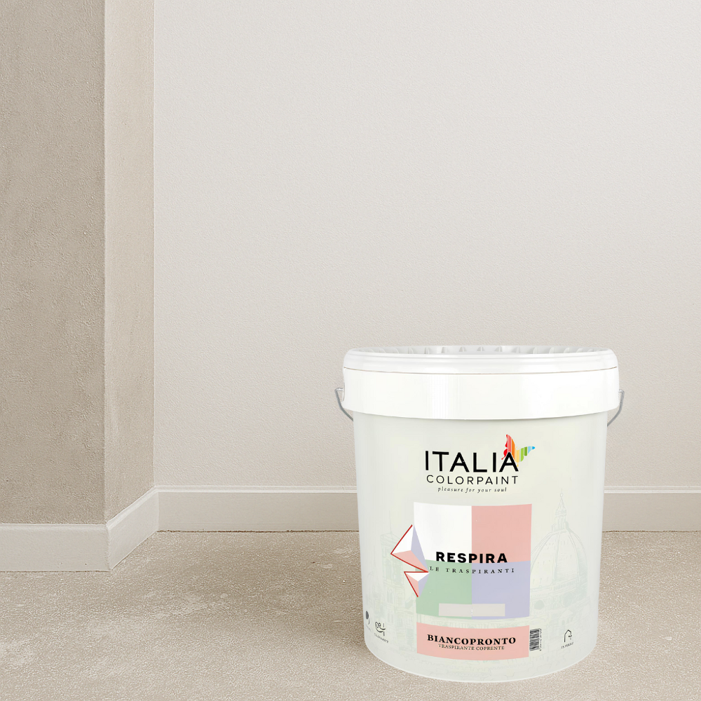 Idropittura traspirante coprente bianca vari formati respira biancopronto *** formato 4 lt, confezione 1