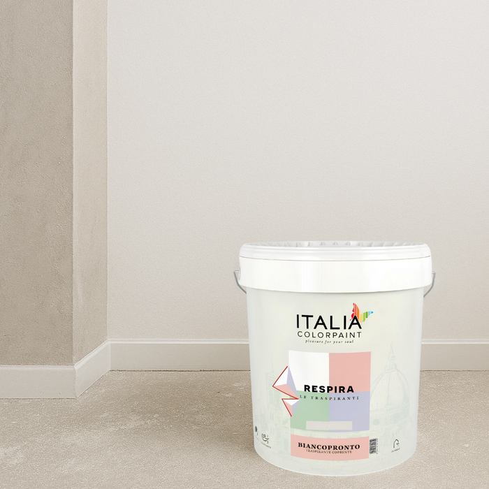 Idropittura traspirante coprente bianca vari formati respira biancopronto *** formato 4 lt, confezione 1