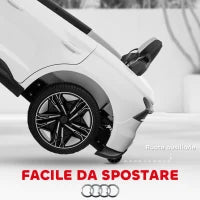 Auto Elettrica per Bambini 3-5 Anni con Telecomando, Sospensioni e Clacson, 103x58x41 cm, Bianca e Nero