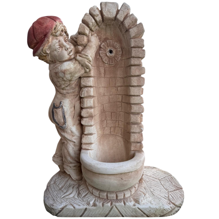 Fontana giardino calcestruzzo cemento senza rubinetto 75x35xh.91cm modello bimbo