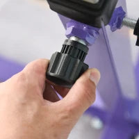 Sbarra Fissa di Ginnastica per Bambini, Sbarra di Ginnastica, Altezza Regolabile su 13 Livelli da 92 a 150 cm, Acciaio e Legno di Faggio, Viola