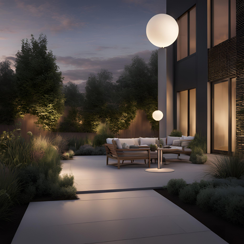 Acrilux 50019 braccio angolare 45° per globli Ø200 Ø250 Ø300 mm con base