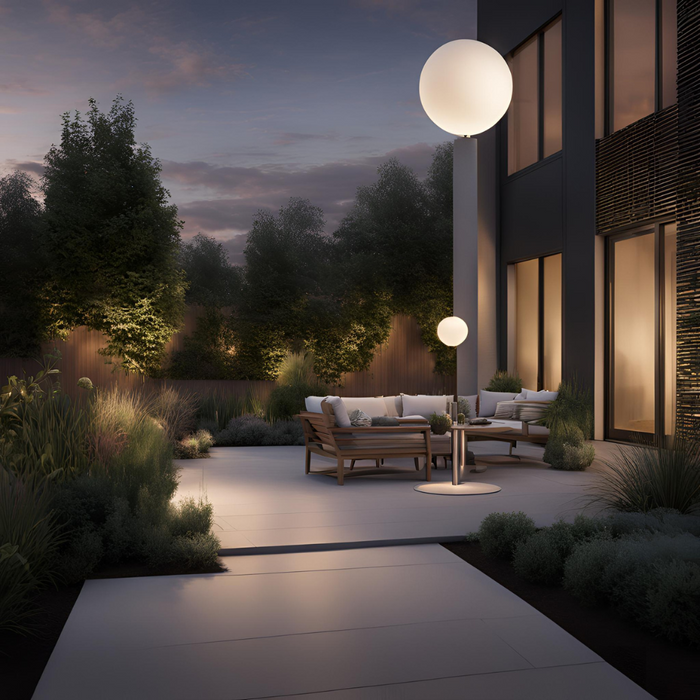 Acrilux 50019 braccio angolare 45° per globli Ø200 Ø250 Ø300 mm con base