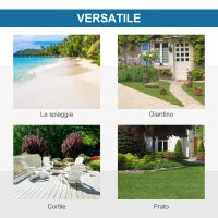 Tenda da Spiaggia Pop Up con Porta a Cerniera, in Poliestere e Fibra di Vetro, 220x173x120 cm, Blu Cielo e Grigio