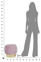 Puff Contenitore Paris Rosa Cm Ø 41X41