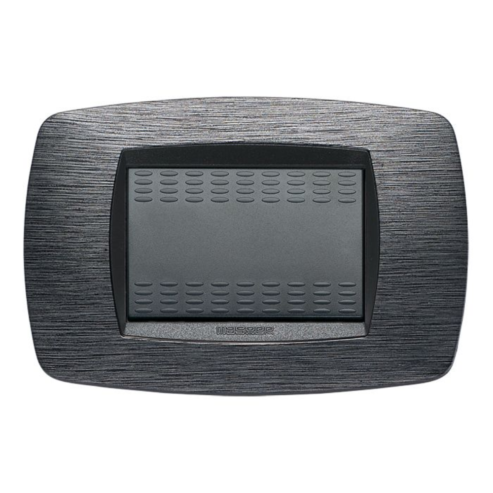 Master modo placca satinato grigio compatibili con supporti master modo *** numero posti 3 posti, confezione 1