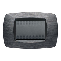 Master modo placca satinato grigio compatibili con supporti master modo *** numero posti 3 posti, confezione 1