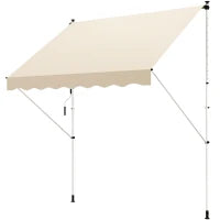 Tenda da Sole a Bracci 3x1.5m con Manovella e Struttura Telescopica, Beige