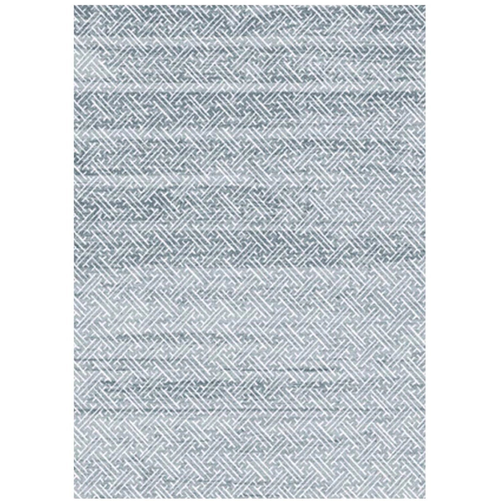 Tappeto Pelo Corto Salotto Moderno Randall per Soggiorno Camera da Letto Divano Salone Antisc Grigio / Azzurro/100X150cm