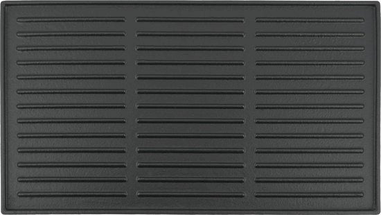 Piastaplastica in acciaio - 44 x 24,5 cm - Piastaplastica invertibile per BBQ, grill a gas e grill a legna - Ideale per carne, pesce e verdure