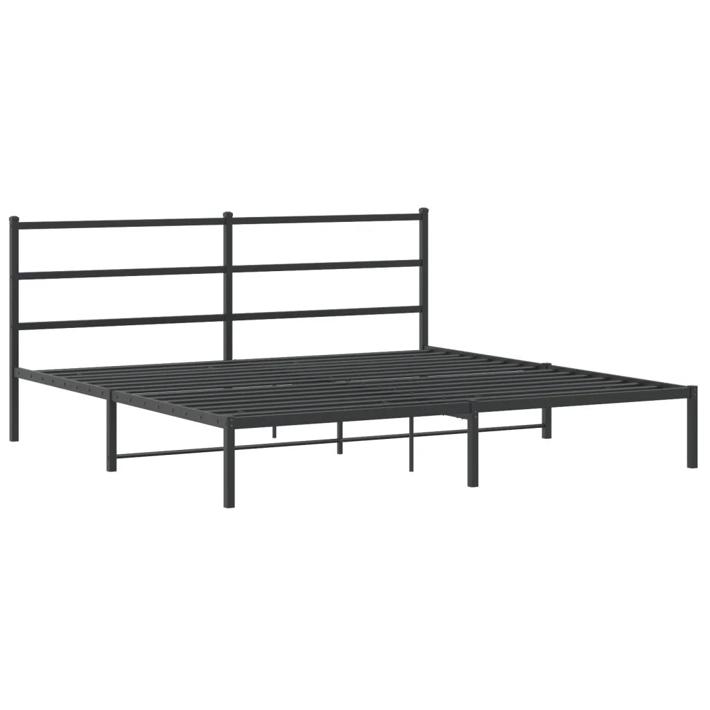 Giroletto con Testiera in Metallo Nero 193x203 cm 355371