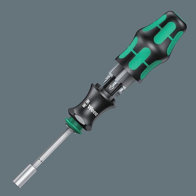 Wera 05073240001 Kraftform Kompakt 28 Set di cacciavite con impugnatura ergonomica e magazzino integrato per 6 punte colore Nero