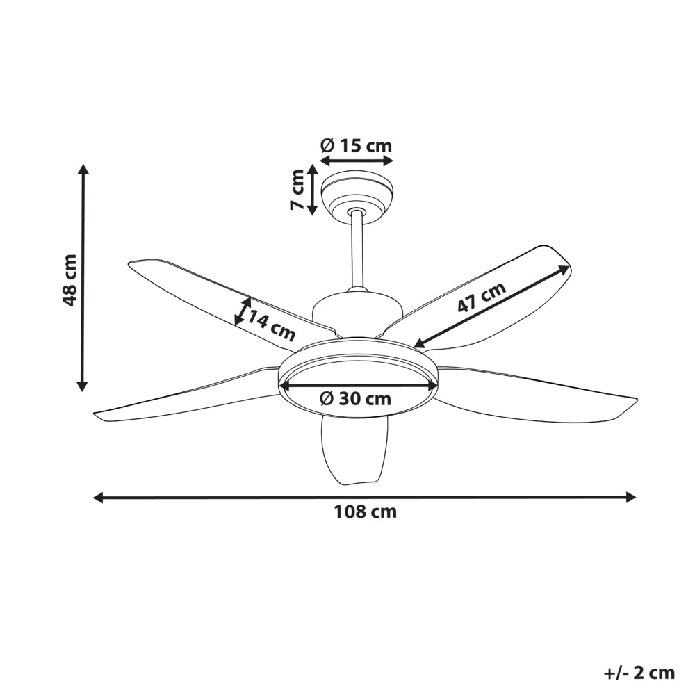 Ventilatore da soffitto con luce Materiale sintetico nero Telecomando Moderno Soggiorno scandinavo