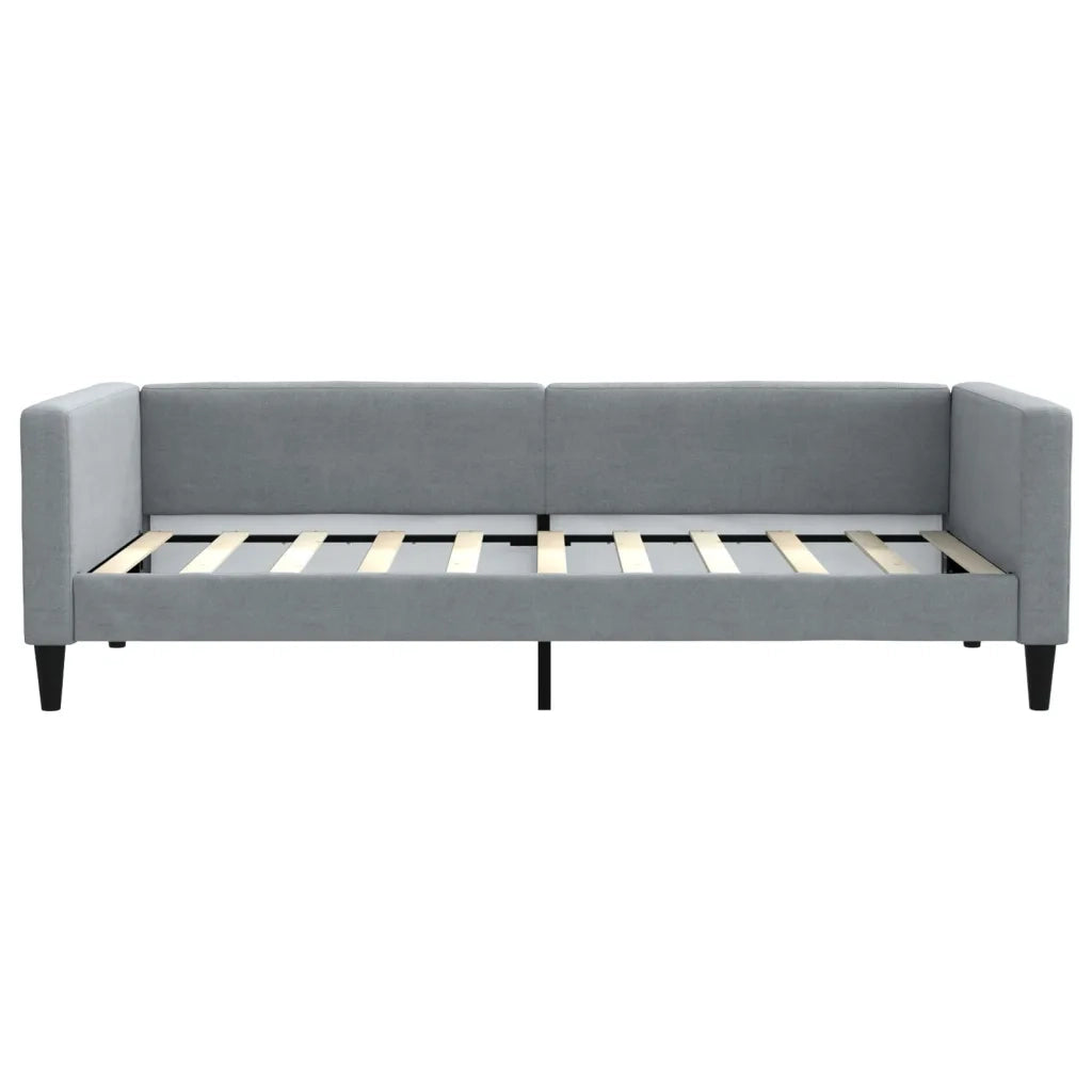 Divano Letto con Letto Estraibile Grigio Chiaro 100x190 Tessuto 3196655