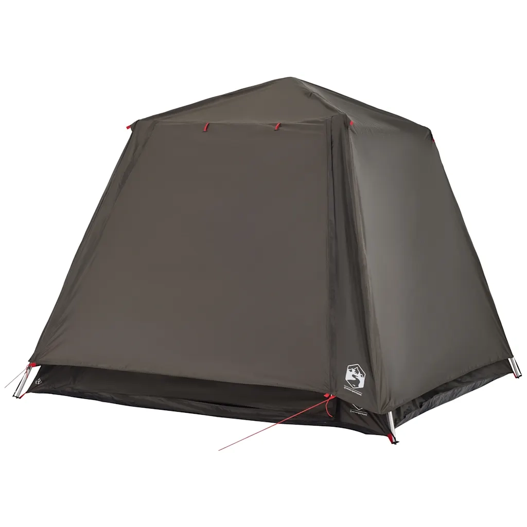 Tenda da Pesca 4 Persone-Tenda da campeggio Marrone a Rilascio Rapido 807698