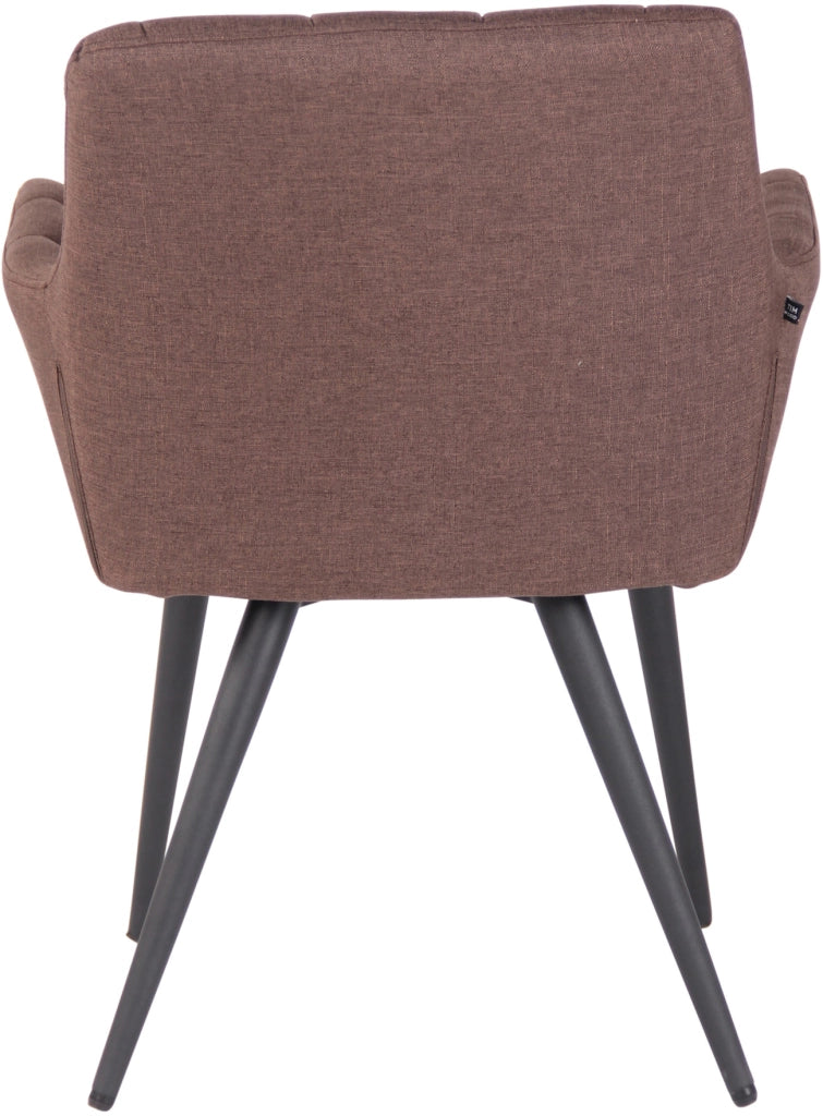 Poltroncina soggiorno Lyss in tessuto marrone
