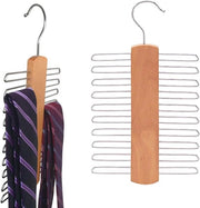 Raccoglitore a 2 Delti per Sciarpe con 20 Ganci per l'Organizzazione e la Conservazione di Foulard, Cinture e Sciarpe