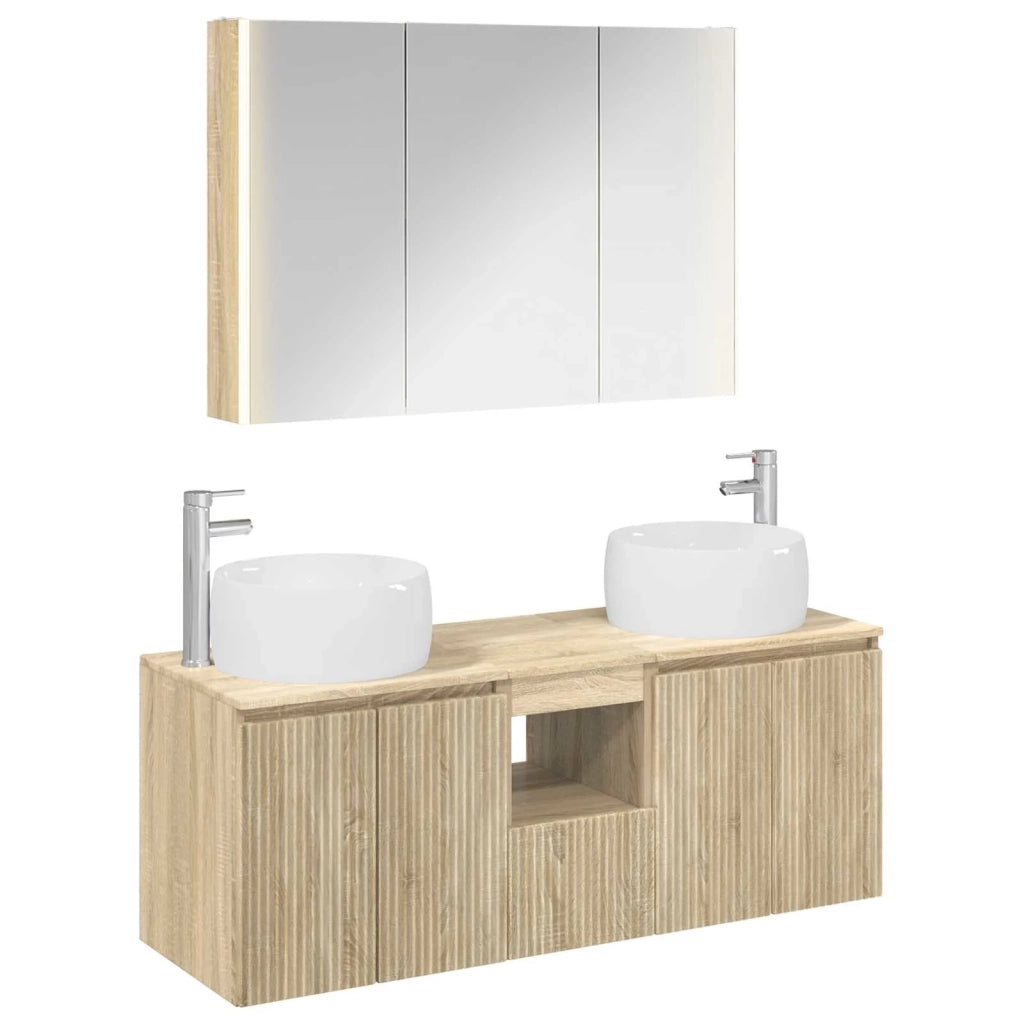 Set di Armadi da Bagno 4 pcs Rovere Sonoma Legno ingegnerizzato 3406545