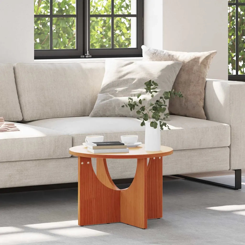 vidaXL Tavolino da salotto Cera marrone 50 x 50 x 35 cm