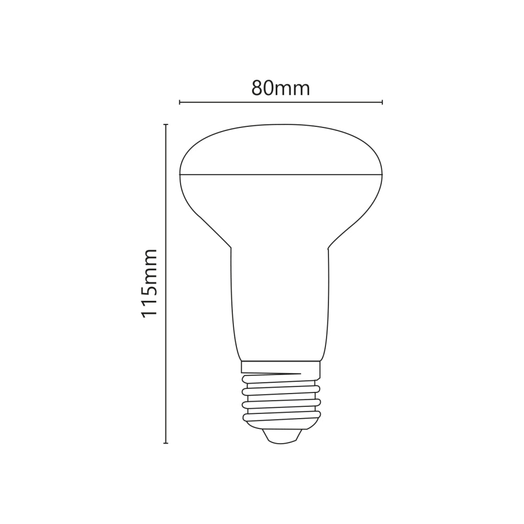 Alcapower Lampada LED Fungo R80 10W E27 850lm 3000K Luce Calda 25000 Ore Classe Energetica F, Ideale per Illuminazione Residenziale e Commerciale