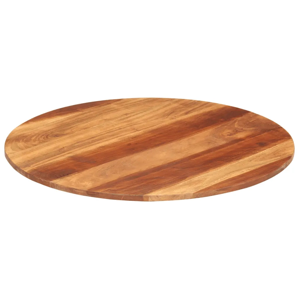 Piano Tavolo in Legno Massello di Acacia Rotondo 15-16 mm 70 cm
