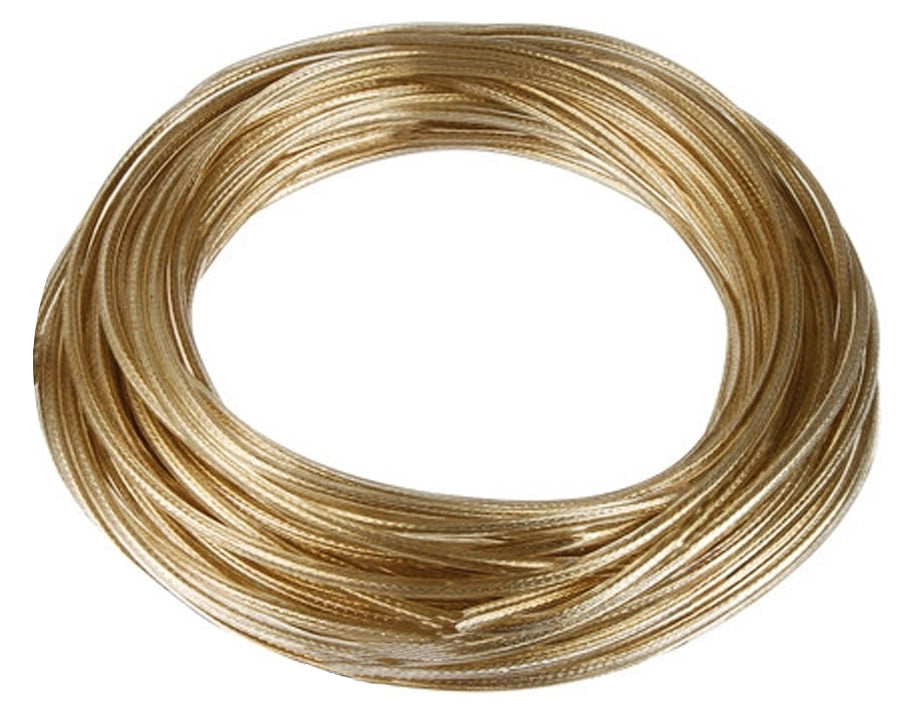 CAVETTO STENDIBIANCHERIA OTTONE PLASTIFICATO  Ø mm. 7 - mt. 100