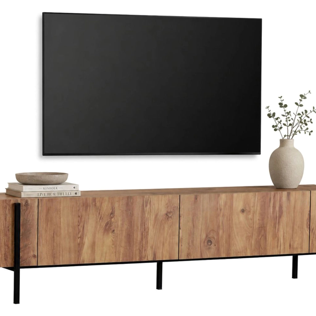 Noga, Mobile Porta tv 2 Ante, 180x30x45h cm Marrone Quercia