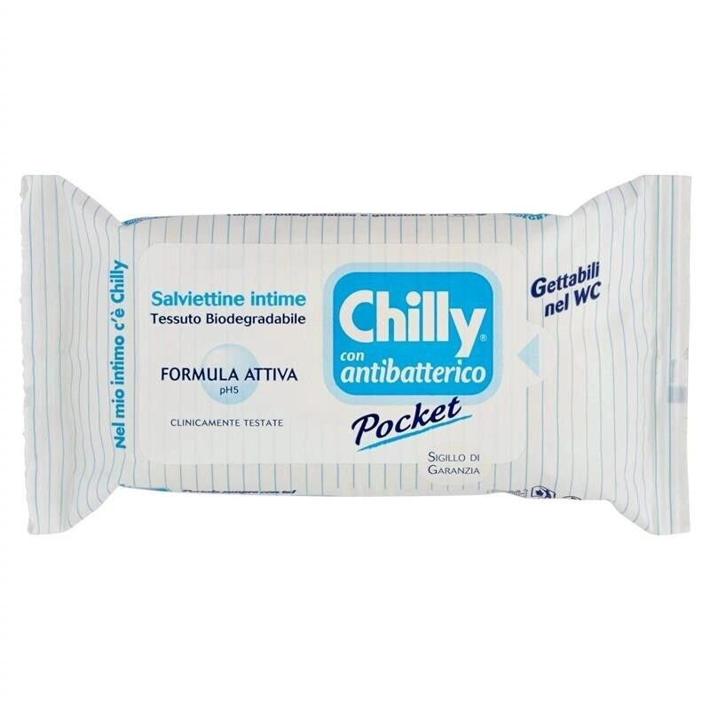 SET 6 CONFEZIONI CHILLY SALVIETTE INTIME ANTIBATTERICHE