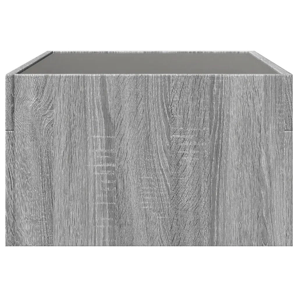 Tavolino da Salotto con LED Infinity Grigio Sonoma 70x50x30 cm