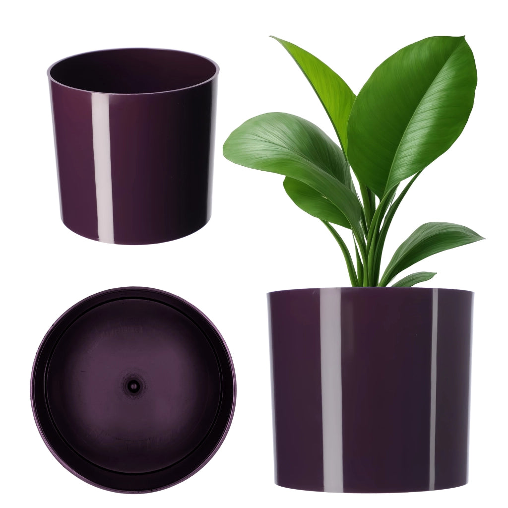 Vaso da fiori rotondo KADAX in plastica, 13,5 cm, viola