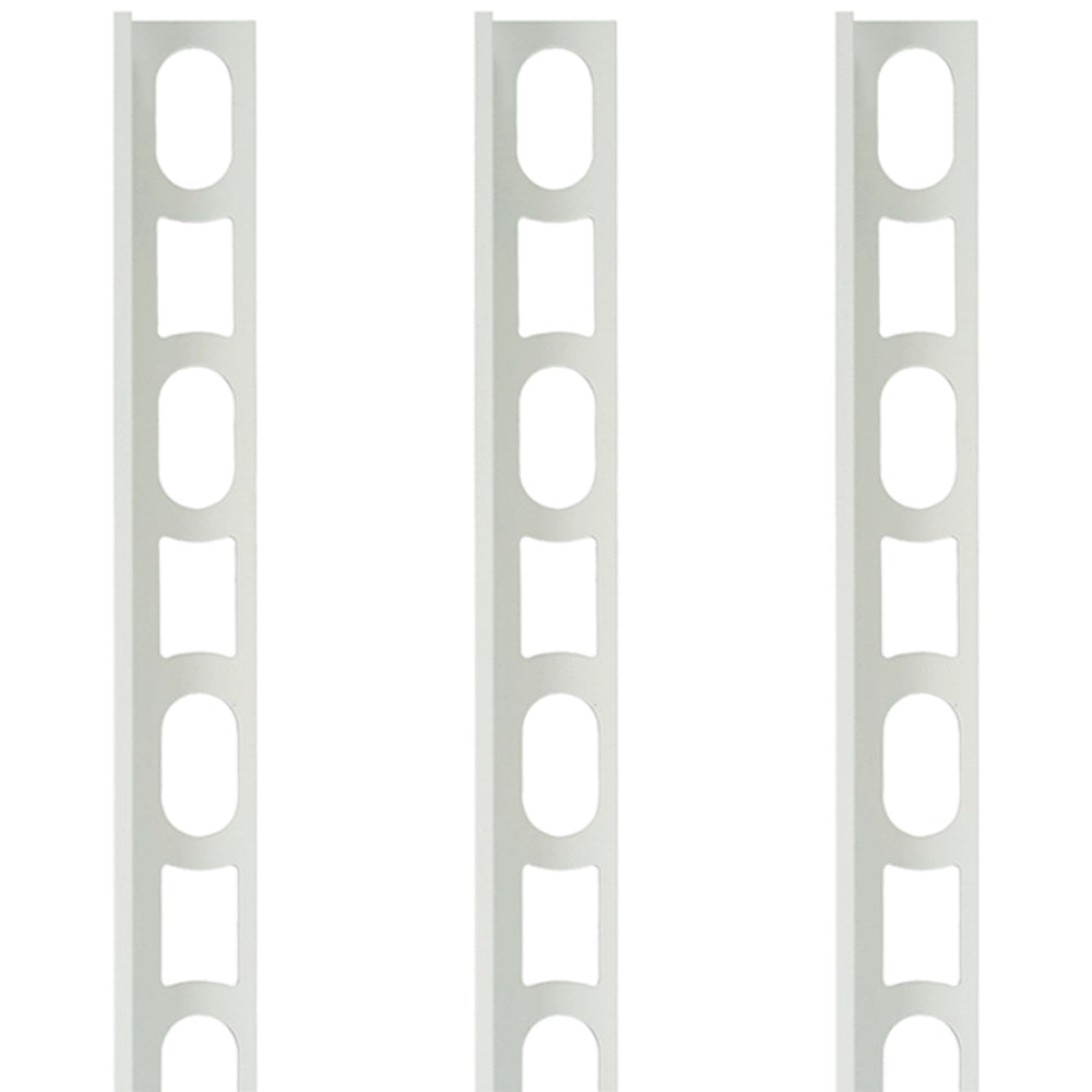 Profili in alluminio verniciato colore bianco luna 103 a l per finitura parete proangle *** pezzi 3 pz, confezione 1