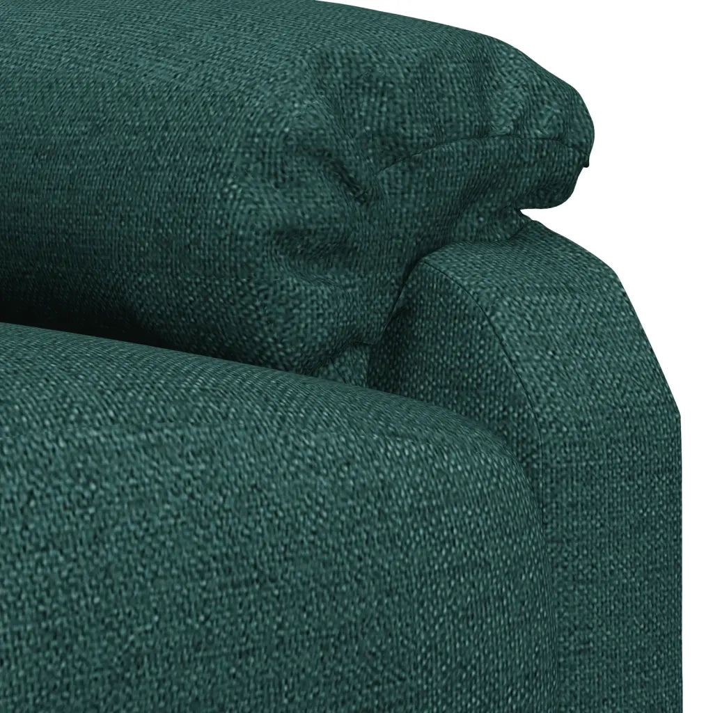 Poltrona Massaggiante | Sedia Relax Elettrica Verde Scuro in Tessuto
