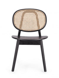 Sedia 49x42x81 cm Yves in Legno Nero