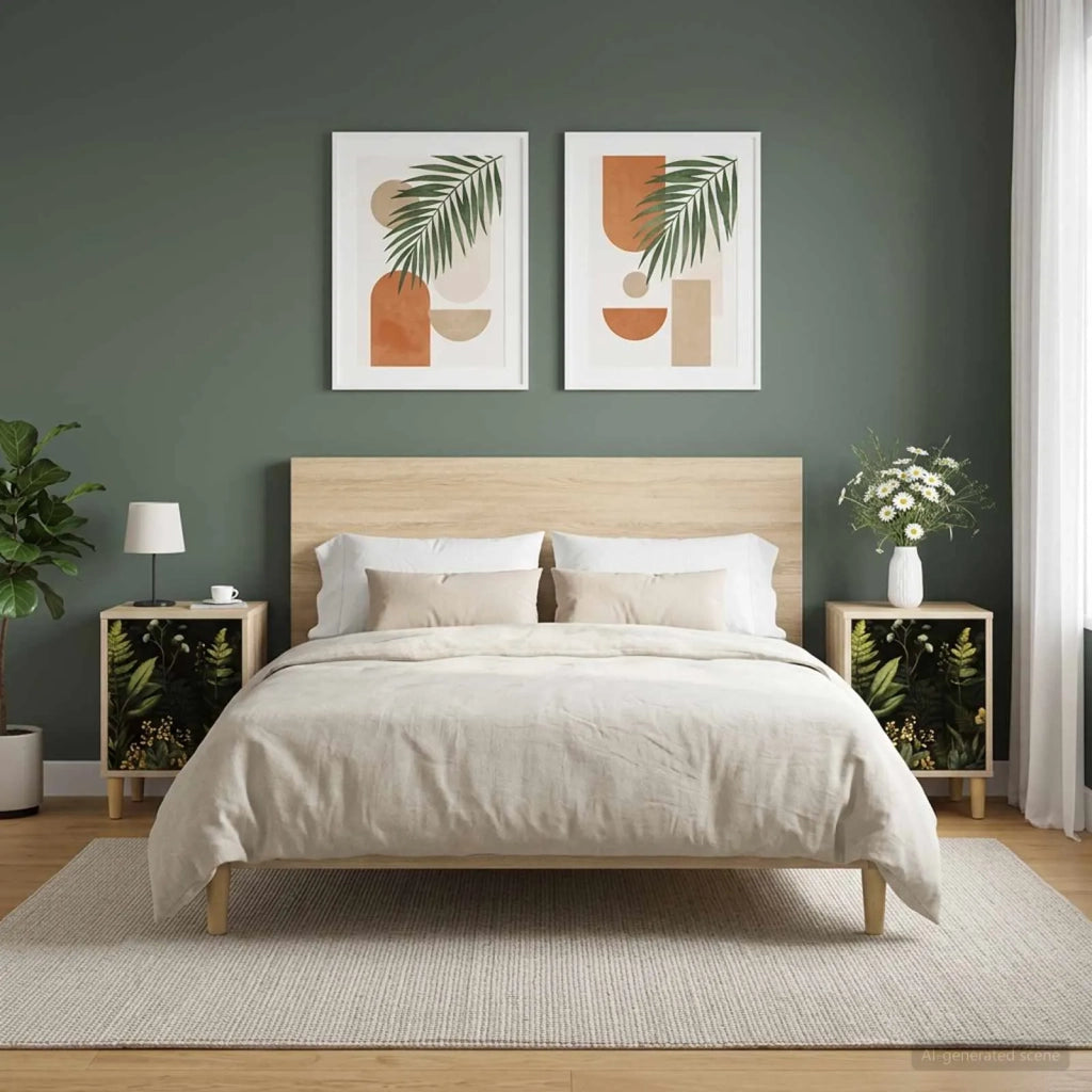 Armadio da Notte RHENEN 2 pz Rovere Sonoma 36 x 33 x 50 cm 8007190