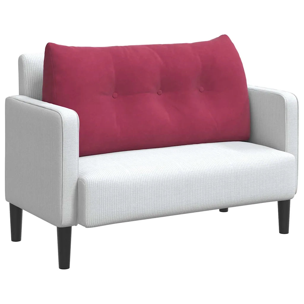 Cuscino per Schiena Rosso Vino 100 x 24 x 50 cm Velluto 42014463