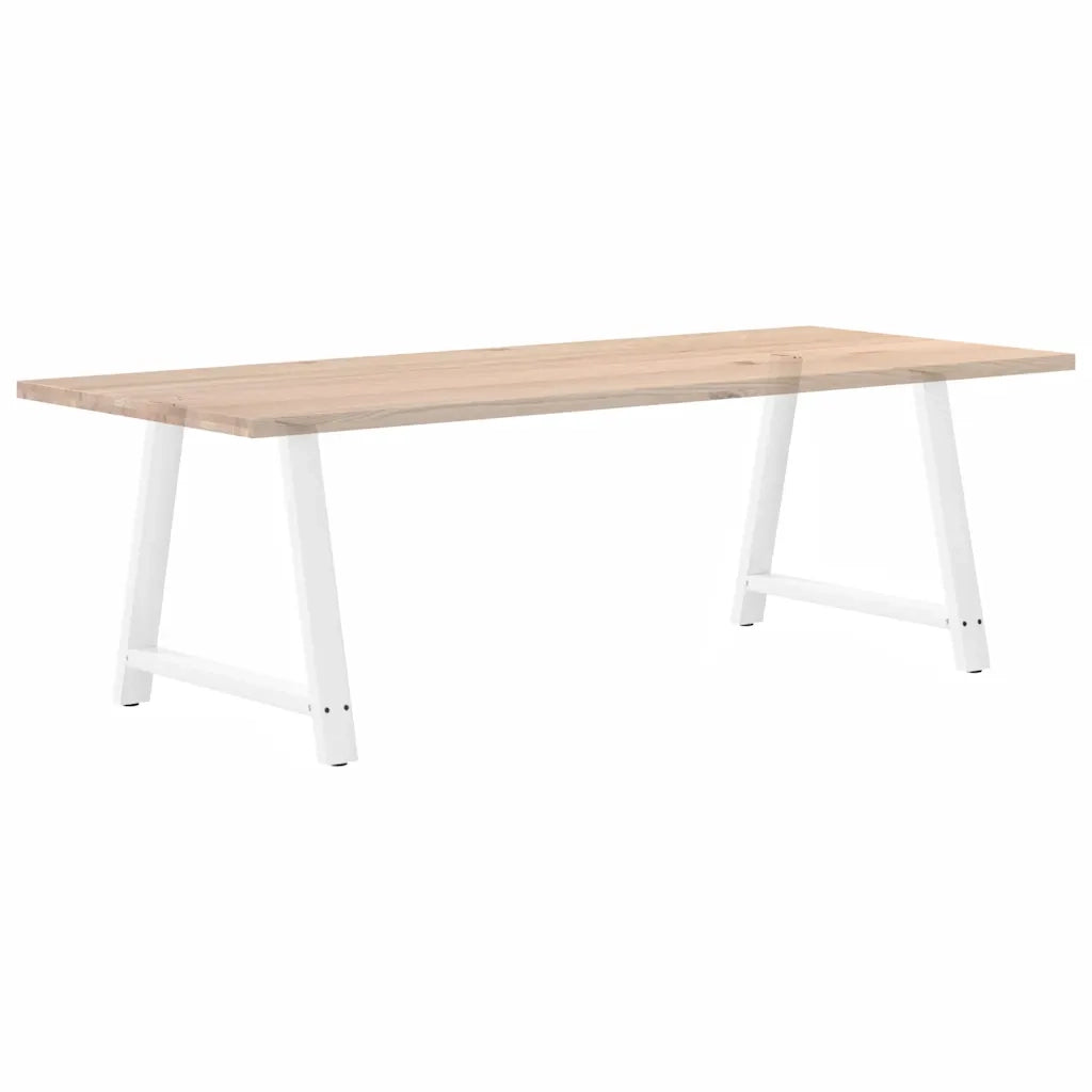 Gambe per tavolo da pranzo a forma di A 2 pz bianche 100x(72-73) cm in acciaio 4012865