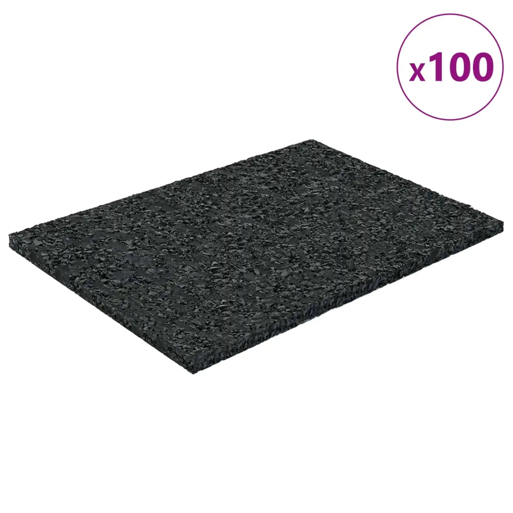 Pad per patio in granuli di gomma Nero 6 x 9 x 0,3 cm Gomma CFW8107929