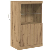 Credenza | Madia LED Rovere artigianale 60,5 x 37 x 100 cm