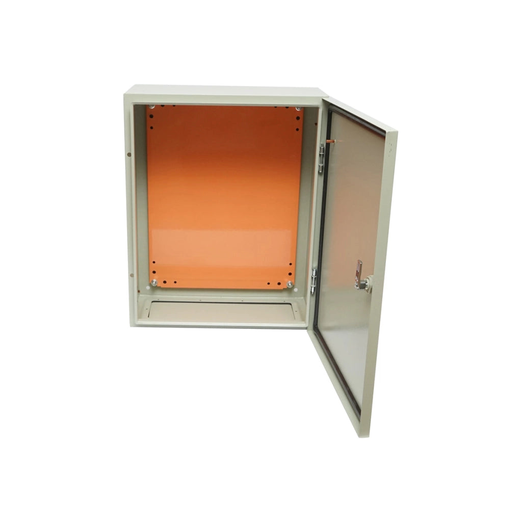Quadro elettrico metallico con controquadro, PT 500x400x200mm, IP65