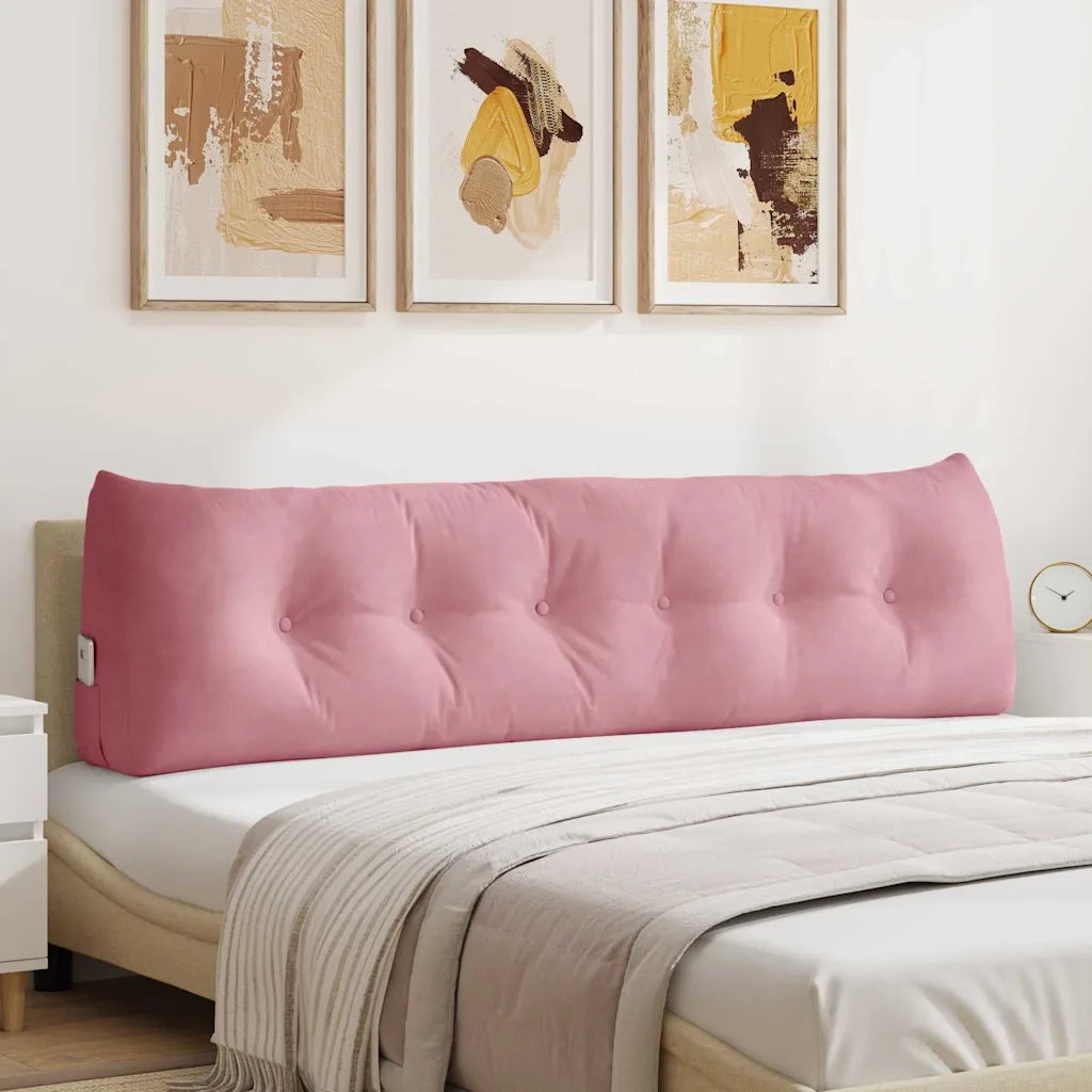 Cuscino per Schiena Rosa 180 x 24 x 50 cm Velluto 42014578