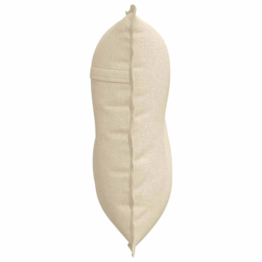 Cuscino per Schiena Crema 80 x 19 x 50 cm Tessuto 42014708
