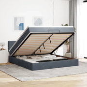 Struttura Letto Pouf con Materasso 160x200 cm in Velluto