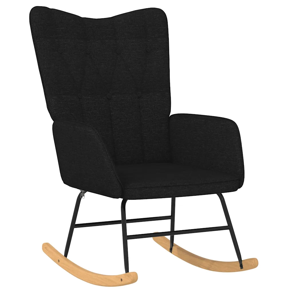 Sedia a Dondolo Nera in Tessuto 327617