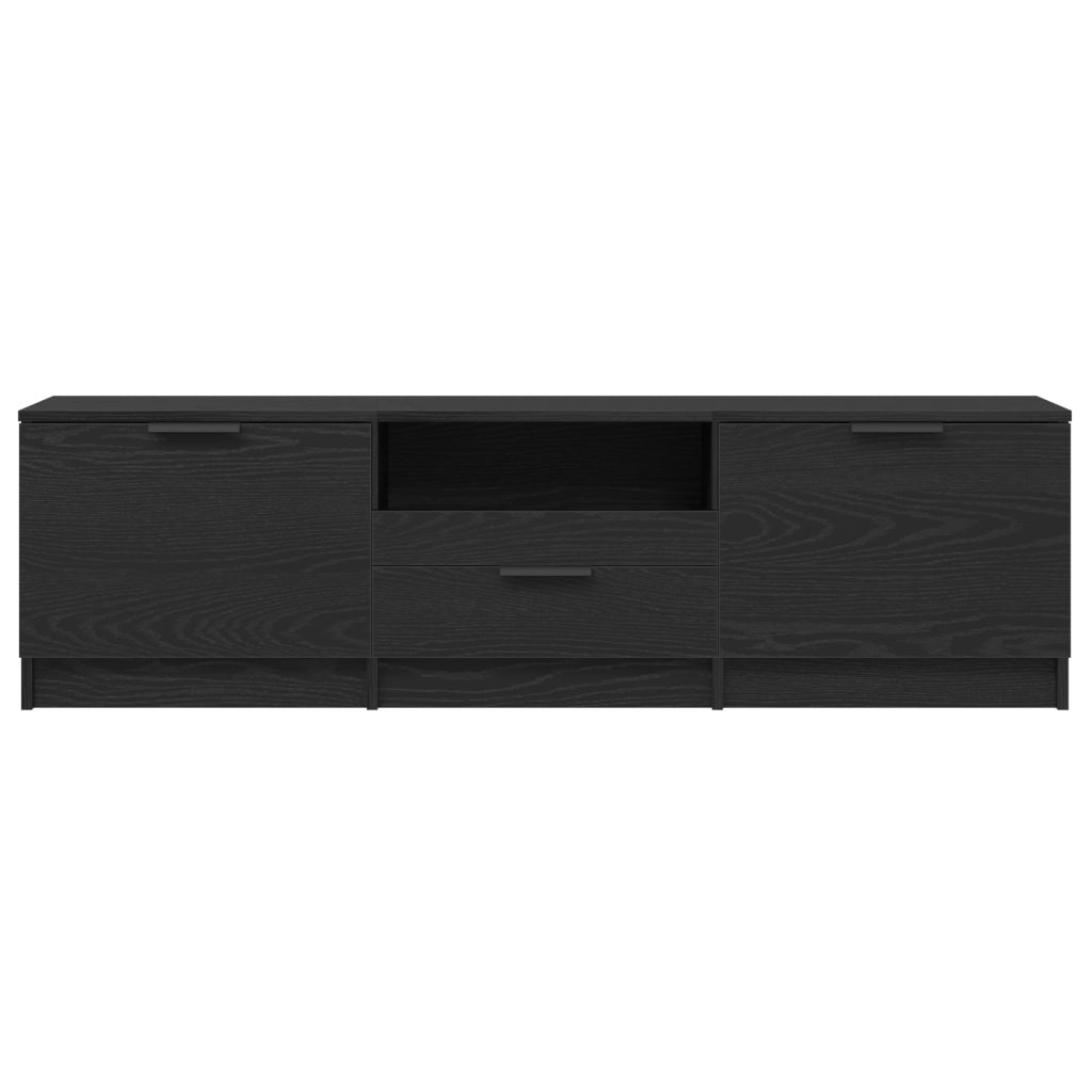 Mobile TV  - Rovere Nero - 140x35x40 cm - Realizzato in Legno Ingegnerizzato