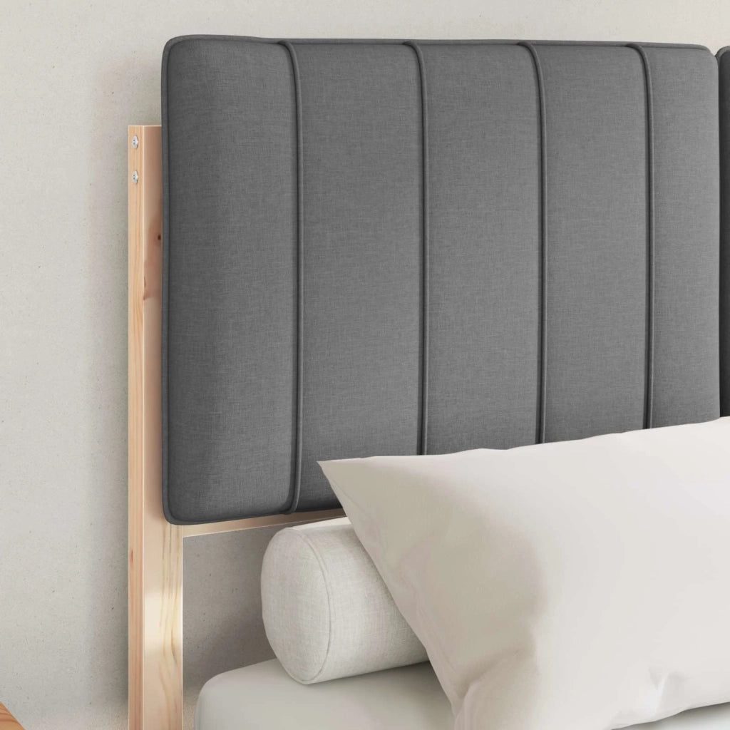 Letto con Testiera Rivestita Grigio scuro 120 x 200 cm 3405548